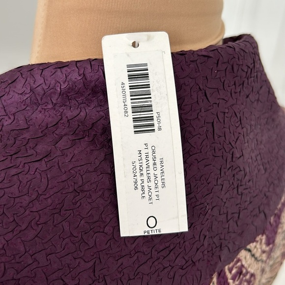 Chicos’s Travelers Crushed Reversible Jacket Mystique Purple - Picture 8 of 12